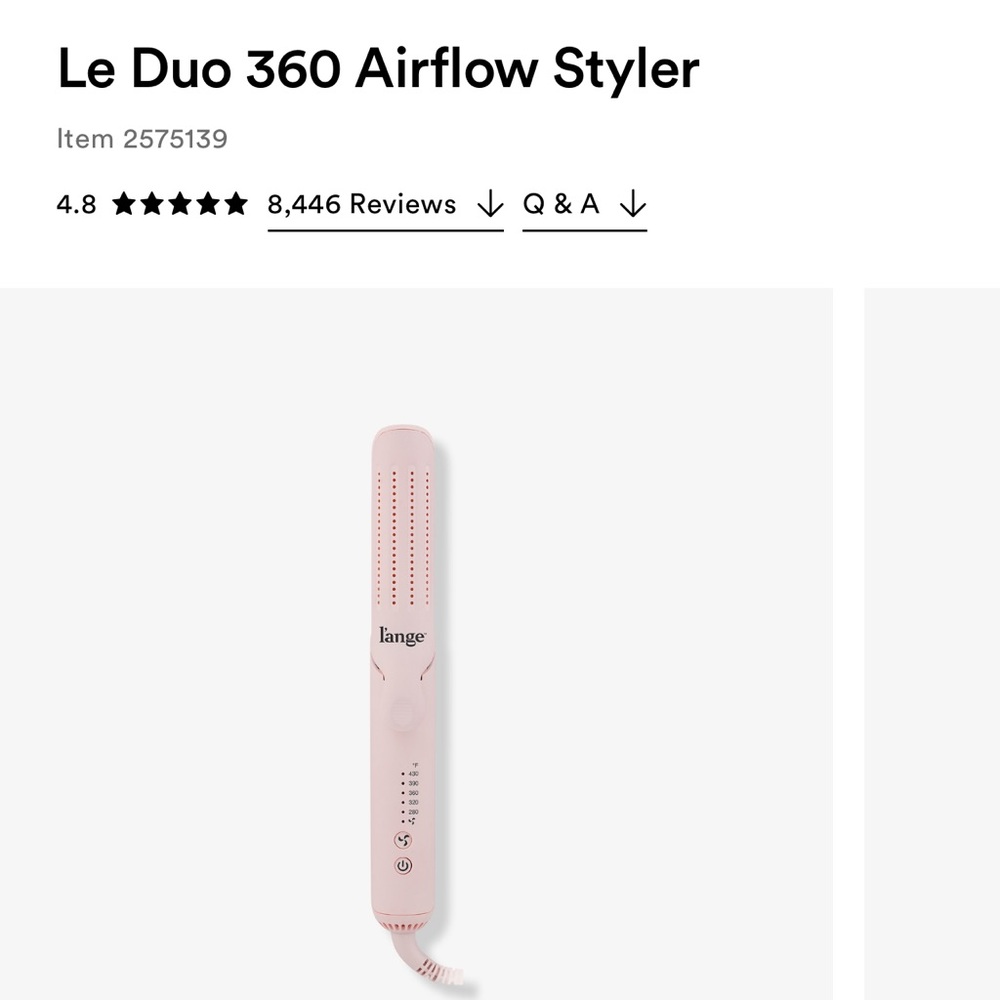 Lange le duo curling iron and straightening wand